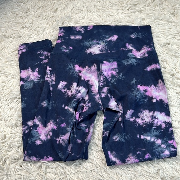 Lululemon Align High-Rise Crop 23" Circulate Tie Dye Mineral Blue Multi - Picture 3 of 5